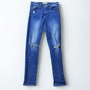 Flying Monkey Jeans Women 27 Skinny Distressed Stretch Blue Denim Ripped